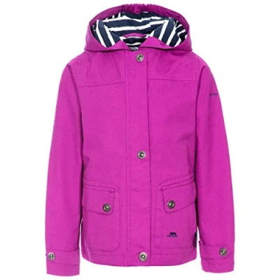Image of Trespass Seastream Waterproof Rain Jacket with Grown On Hood Purple Orchid, 3/4