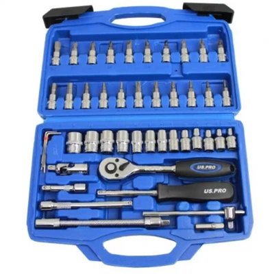 Image of US PRO 46 Piece 1/4&quot; DR Metric Socket &amp; Bit Set 1387