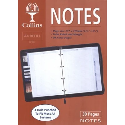 Image of Collins Lined Notes Conference Folder Refill White CF1007