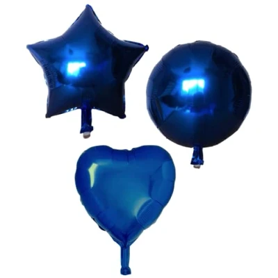 Image of Blue Round Foil Balloon, 45cm