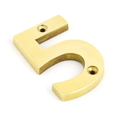 Image of From the Anvil 83715 Numeral 5 Polished Brass