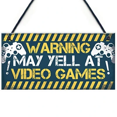 Image of RED OCEAN Gaming Bedroom Door Sign Funny Accessories Gifts Novelty Birthday Gift Idea For Brother Son Dad Him
