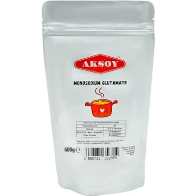 Image of Aksoy Premium MSG (Monosodium Glutamate) Flavour Enhancer 500g Resealable Pouch Authentic No Additives Umami