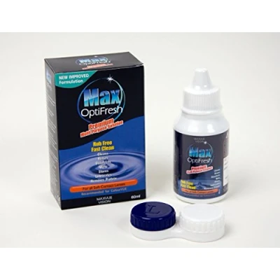 Image of MAX Optifresh Solution (premium multi purpose, 60ml) &amp; Lens Case