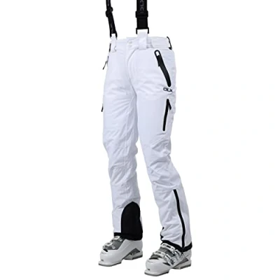 Image of DLX Womens Ski Trousers Water Repellent Down Touch Salopettes Marisol II White