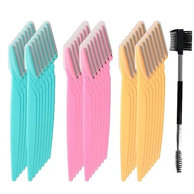 Image of 42pcs Eyebrow Razors Women,Dermaplaning Blades for Face,Hair Remover Shaver, Exfoliating Dermaplaning Tool Shaver Trimmer Shaper Women and Men