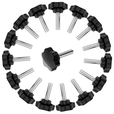 Image of 15 Pcs Star Handle Knob, M8 x 40mm Thread Clamping Knob Tightening Screw for Machinery Latche