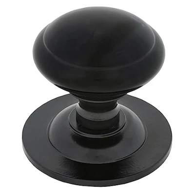 Image of From the Anvil Black Round Centre Door Knob