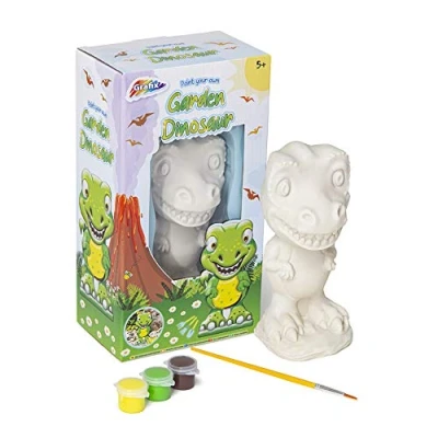 Image of Garden Themed Paint Sets for Kids Creative Arts and Crafts Activity Kits Enclosing Multi Colored Pigments, Brushes (PYO Dinosaur)