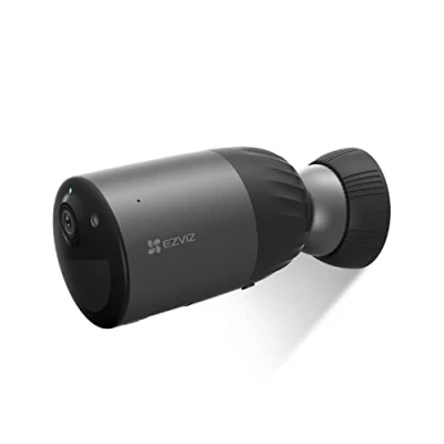 Image of EZVIZ Battery Security Camera Outdoor No Monthly Fee with Free Local Storage 32GB, Color Night Vision, Solar Panel Compatible, 1080P, Human Detection, Two Way Audio, Google Alexa Control (BC1C)