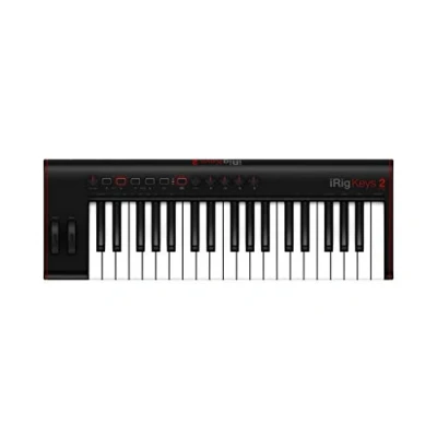 Image of IK Multimedia iRig Keys 2 Compact Universal MIDI Keyboard with 37 Mini and Audio Output for iPhone, iPad, Android, Mac/PC, Black