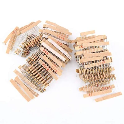 Image of Diyeeni Resistors Assortment,1000pcs 100 Values Resistor Kit,5% 1/2W 1 10M Ohm Carbon film Set for DIY Projects and Experiments, Electronic Components Assorted