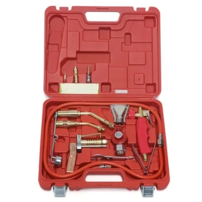 Image of ROTHENBERGER Industrial Turbo Soldering Set 16 Pieces in case, Hard Soldering, Soft Capillary Gap
