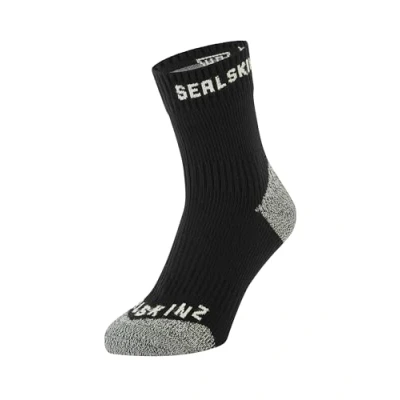 Image of SEALSKINZ Unisex Dunton Waterproof All Weather Ankle Length Sock With Hydrostop, Neon Yellow, XL EU