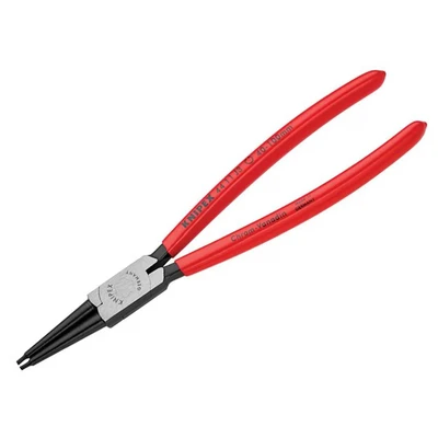 Image of Knipex Circlip Pliers for internal circlips in bore holes black atramentized, plastic coated 225 mm (self service card/blister) 44 11 J3 SB