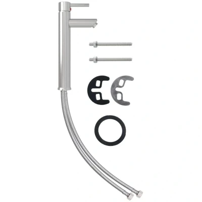 Image of vidaXL Bathroom Mixer Tap Silver 12x30 cm