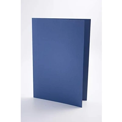 Image of Exacompta Ref FS250 50 BLUZ Guildhall Square Cut Folder, 250gsm Medium Weight Manilla, 349 x 242mm, A4 &amp; Foolscap, Approx. 100 Sheets, Blue Angel Certified Blue, Pack of