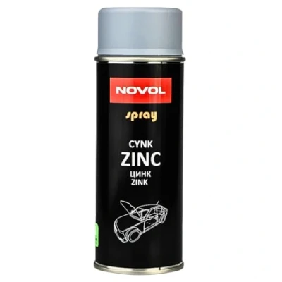 Image of NOVOL Zinc Etch Primer Spray Aerosol 400ml Anti corrosive Aluminium Galvanised Steel Metal Plastics (Silver)