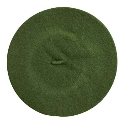Image of Central Chic Women&#039;s Quality Army Green Beret Hat 100% Wool French Winter Autumn Ladies Girls Fashion Hats One Size Fits All in