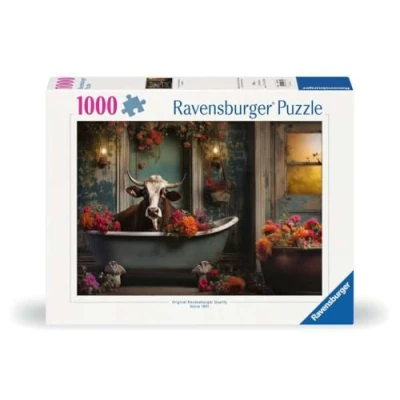 Image of Ravensburger 12000782 The cow with flow.headdr. 1000 pieces jigsaw Puzzle for adults and kids age 14 years up,