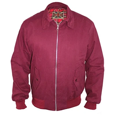 Image of Harrington Jacket by SKYTEXUK Classic/Retro/Mod/Scooter, 8 colours, sizes S 5XL (M, Burgandy)