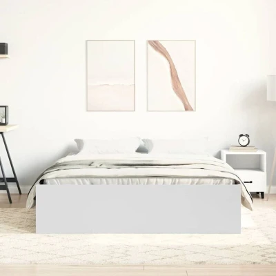 Image of vidaXL Bed Frame without Mattress White 140x190 cm