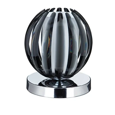Image of 1811SM Chrome Finish Touch Table Lamp with Smokey Acrylic and Frosted Glass