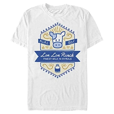Image of Nintendo Men&#039;s Lon Ranch T Shirt, White, XL