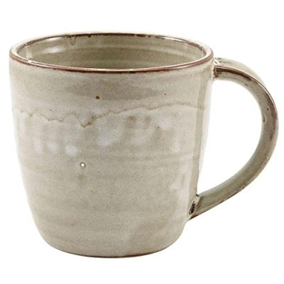 Image of Genware MUG PG32 Terra Porcelain Mug, Grey, 320mL Capacity, 87mm Height, Pack Of 6
