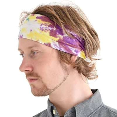 Image of CHARM Boho Hippie Tie Dye Turbans Elastic Head Wrap Hair Band Bandana Stretch Hairband C