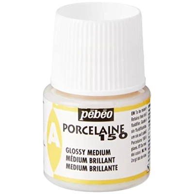 Image of Pebeo 38002 Porcelaine 150 China Paint, Gloss Medium 45 Milliliter Bottle,Transparent