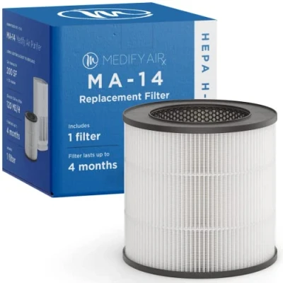 Image of Medify MA 14 Genuine Replacement Filter for Smoke, Smokers, Dust, Odors, Pollen, Pet Dander 3 in 1 with Pre Filter, H13 HEPA, and Activated Carbon 99.9% Removal Pack