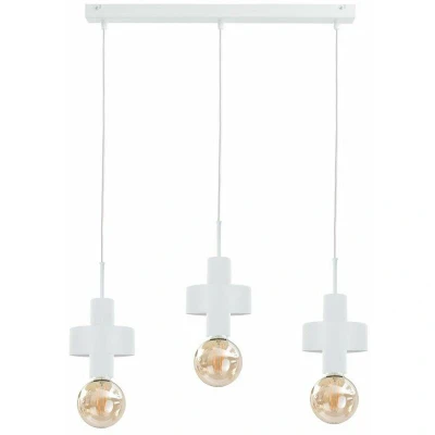 Image of Unica Bar Pendant Ceiling Light White, 60cm, 3x E27
