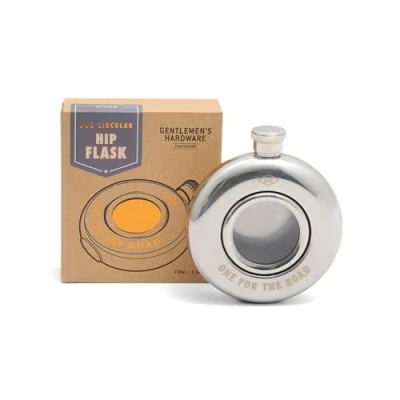 Image of Gentlemen&#039;s Hardware Drink Flasks Gift Boxed Stainless Steel Hip Flask, 135 ML, One for The Road