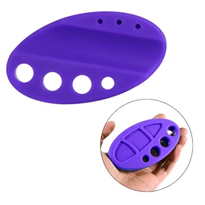 Image of Microblading Tattoo Permanent Makeup Pigment Ink Cup Caps Holder 4 Colors Oval (violet)