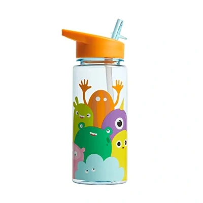 Image of Tinc Happy Family 550ml Leak Proof Kids Water Bottle With Straw For School &amp; Holidays BPA Free, Multi (PWBTRIBA)