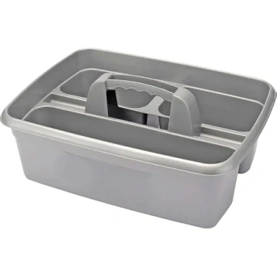 Image of Draper 40 x 30 13cm Cleaning Caddy Tote Tray With Handle Compartment Spay Storage Gardening Hand Tools Basket 24776