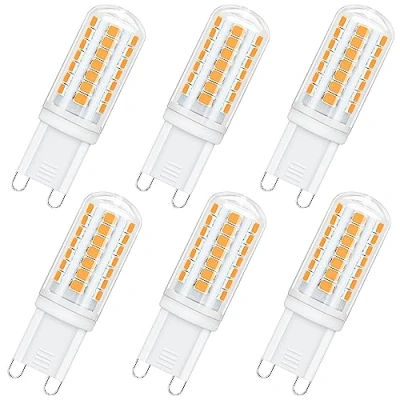 Image of PURSNIC G9 LED Bulbs Dimmable, 3W Light Equivalent to 25W Halogen Bulbs, Warm White 3000K 350LM, Energy Saving Capsule CRI＞83, 6 Pack