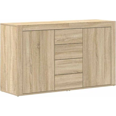 Image of vidaXL Sideboard Sonoma Oak Engineered wood 120 x 36 69 cm Storage