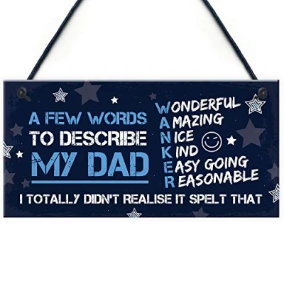Image of RED OCEAN Funny Dad Gifts Daddy From Daughter For Gift Him Keepsake Plaque