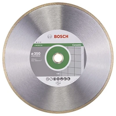 Image of Bosch Professional 1x Diamond Cutting Disc Standard for Ceramic (for Stone, Tile, Ceramic, Ø 350 x 30+25,40 2 7 mm, Accessories Tile Cutters)