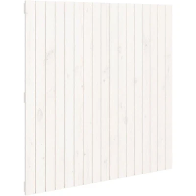 Image of vidaXL Wall Headboard White 108x3x110 cm Solid Wood Pine