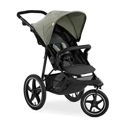 Image of Hauck Runner 2, Mickey Mouse Olive Robust All Terrain Buggy, XL Pneumatic Air Wheels, Jogging &amp; Running Style Pushchair, with Raincover