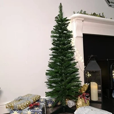 Image of Samuel ALEXANDER 4ft (1.2m) Pencil Style Slim Artificial Christmas Tree in Green