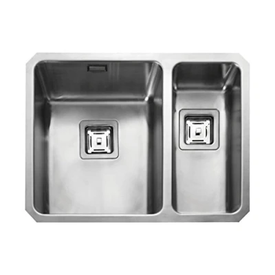 Image of RangeMaster Atlantic Quad Rectangular Stainless Steel Sink on Basin Top 2 in