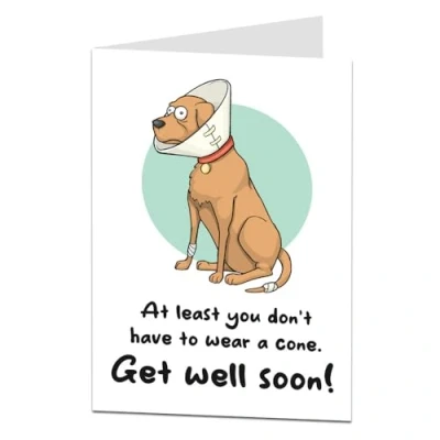 Image of LimaLima Funny Get Well Soon Card For Men Women Kids Wishing You A Speedy Recovery After Hospital Surgery Operation Broken Arm