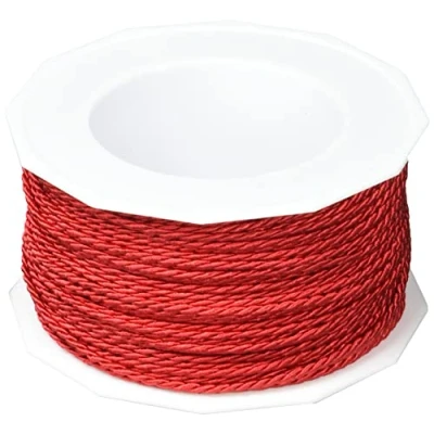 Image of C.E. Pattberg Mosel Cord in red, 55 Yards of Braided for Gifts, Parcels &amp; Presents, 0.08 inches Width, Accessories Decoration and Handicrafts, Tearproof Tape Gift Wrapping