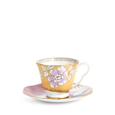 Image of Wedgwood Butterfly Bloom Floral Bouquet Cup and Saucer Set, Multicoloured, 8 Oz