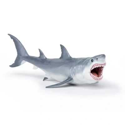 Image of Papo Hand painted figurine Dinosaurs Megalodon 55087 Collectible for Children Girls and Boys From 3 Years