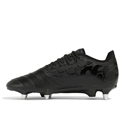 Image of Canterbury Unisex Phoenix Genesis Pro Soft Ground Rugby Boots, Black/Gravity Grey, 3.5 UK